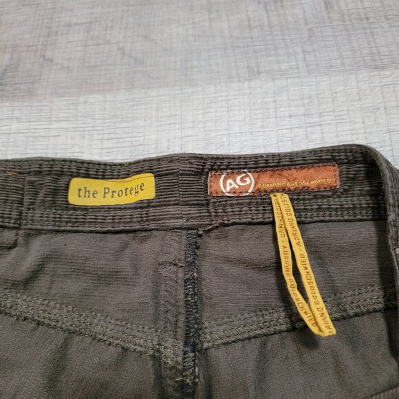 AG Adriano Goldschmied Mens Protege Corduroy Pants Size 31x31 Olive Green Jeans - Picture 3 of 9